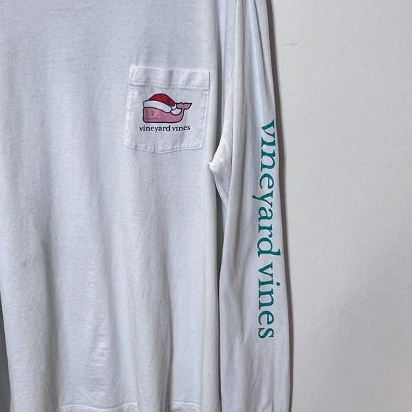 Vineyard Vines Naughty Nice Whale Santa Christmas Long Sleeve Tee - Picture 4 of 13